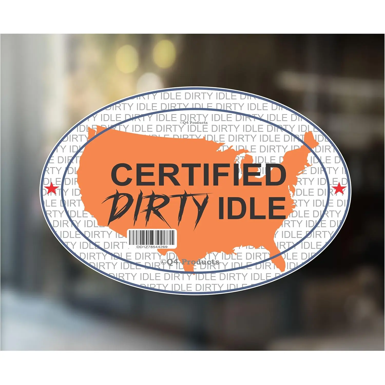 Certified Dirty Idle Sticker Decal - Funny Window Bumper Sticker for Diesel  | 4" x 6" |  The