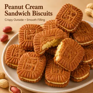 Crunchy Caramel Sandwich Cookies - Crunchy, Drizzled Caramel, Gourmet Biscuits with Sweet-Buttery Layers, Rich Flavor Snack Size Snack Dessert, Crunchy Cookies, Gourmet Cookies