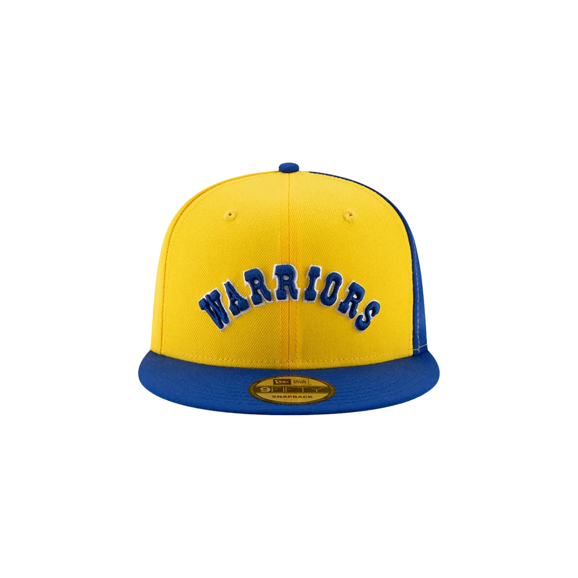 9FIFTY Golden State Warriors HWC Road Uniform Snapback Hat "Yellow / Blue / White / Blue - Brim" NE694