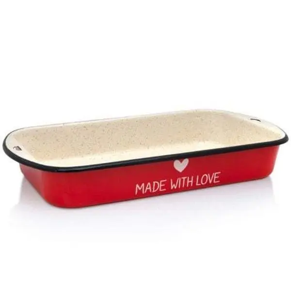 Metalac Enamel Pan "Made With Love" 34CM