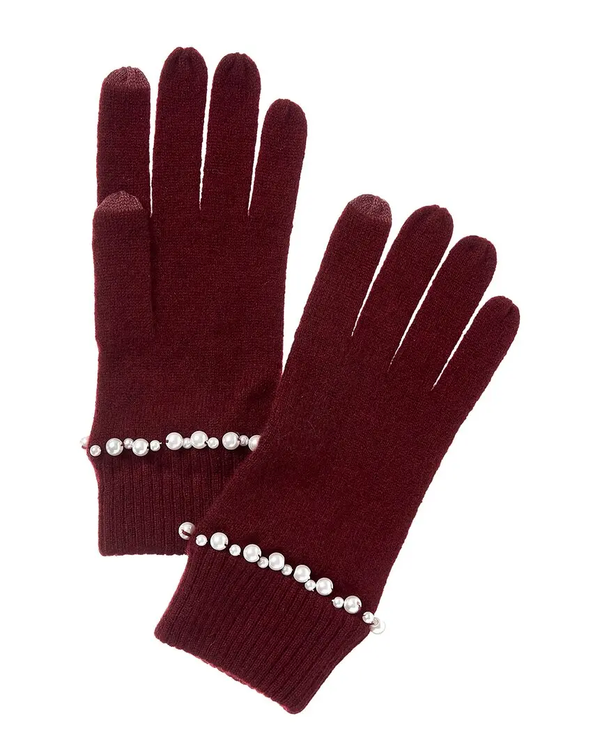 Forte Cashmere Pearl Trim Cashmere Gloves Forte Cashmere Pearl Trim Cashmere Gloves