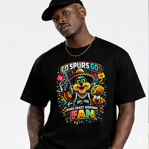 Crazy Spurs Fan Fiesta San Antonio Hispanic Heritage Night Graphic Tee, Basketball Team Pride Apparel, Latino Fan Shirt, Game Day Gift Idea