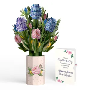Hydrangea Mother's Day Bouquet and You Are Forever Their Mom Sentiment Set