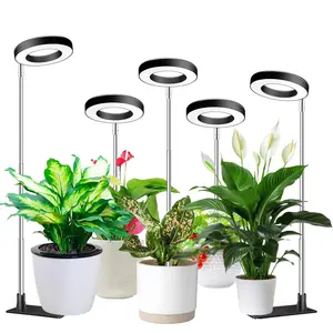 Grow Lights for Indoor Plants, Modern 48 LEDs Full Spectrum Plant Light for Indoor Plants, Height Adjustable Growing Lamp with Base, 3 Optional Spectrums, Auto Timer 3/9/12Hrs, 10 Brightness, 2 Pack