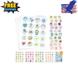 1,000 Christian Stickers, 50 Sheets with 100 Colorful and Inspirational Designs