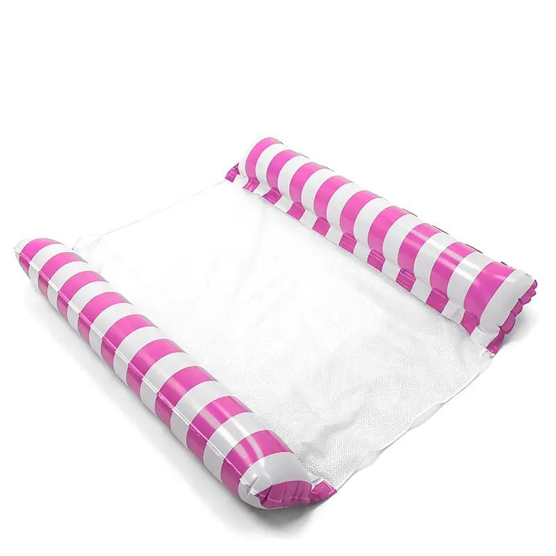 Pink Inflatable Floating Bed with Included Pump, OPP Wrapped for Summer Fun and Relaxation