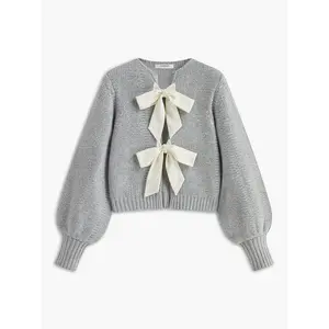 Crew Neck Bow Knit Top Crew Neck Bow Knit Top