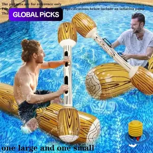2-Piece Giant Inflatable Battle Raft Pool Game, Unisex Float Toy for Kids & Adults, Perfect for Pool Parties, Beach, Summer Outdoor Fun