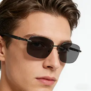 Frameless Aviator Sunglasses | Ultralight HD Anti-Glare & Full UV Protection | Perfect for Driving, Cycling & Travel