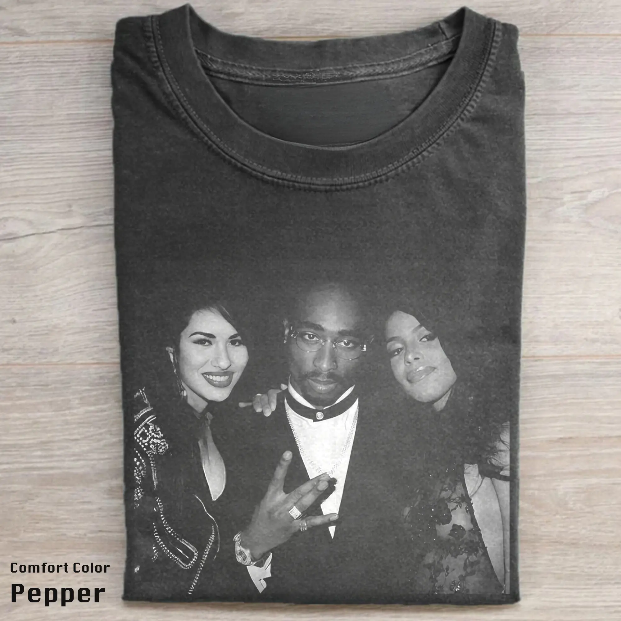 Vintage Selena Quintanilla Tupac Aaliyah Graphic Tee - Selena Merch - Music Shirt - 90's R&B - 90s Hip-Hop Queen Shirt - Selena Tribute - R&B Icon Style - Gift for Fans of Aaliyah - Top Menswear Womenswear Streetwear