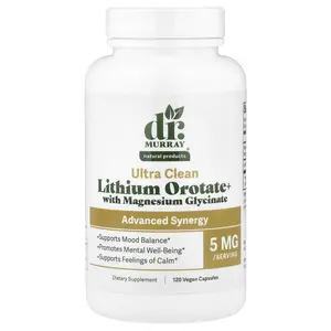 Dr. Murray's Lithium Orotate+ With Magnesium Glycinate, 120 Vegan Capsules