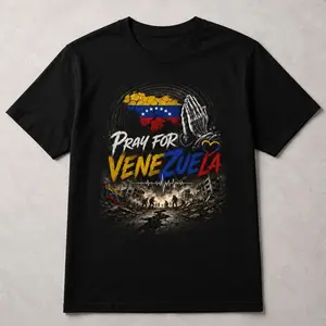 Comfort Colors Venezuela Support T-Shirt Gift, Pray For Venezuela Flag Graphic Tee, Venezuelan American Pride Shirt, Gift For Venezuelan Unisex Menswear Womenswear Graphic Tops ZMA