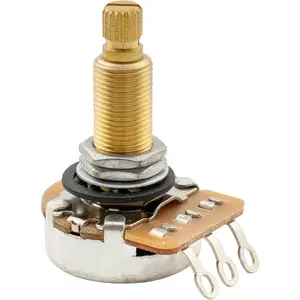 Pro  B500K Full Brass Metric Coarse 18-Spline Split Long Shaft Pot Linear Taper Potentiometer for Electric Guitar Bass