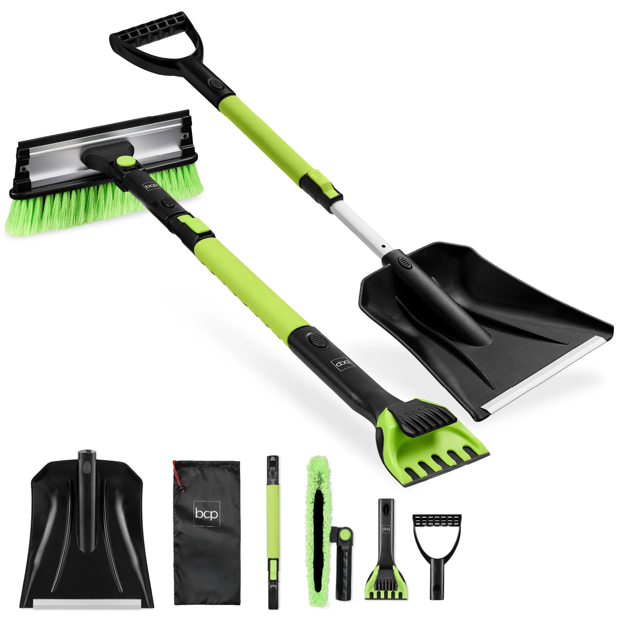 Best Choice Products 39 Extendable Snow Brush with Shovel, Squeegee & Ice Scraper with Storage Bag" Best Choice Products 39 Extendable Snow Brush with Shovel, Squeegee & Ice Scraper with Storage Bag"