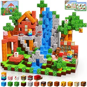 Magnetic Blocks-100PCS Magnetic Building Blocks Magnetic Tiles Stacking, Build-Magnet-World Set, STEM Montessori Sensory Toys magnet blocks，Valentine's Day Gifts, Boyfriend Gifts Mothersdaygift Educational Activities Creative Play Outdoorfun Square