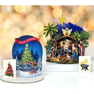 Crafts & Sewing FreshCut Paper Set of 2 Holiday Scene Display Popups