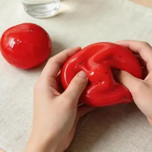 Watermelon Jelly Squishy Squeeze Toy,Soft Stretchy Fruit Fidget Toy,Cute Desk Accessory for Kids & Adults,Squishy Watermelon,Squishy Fruit