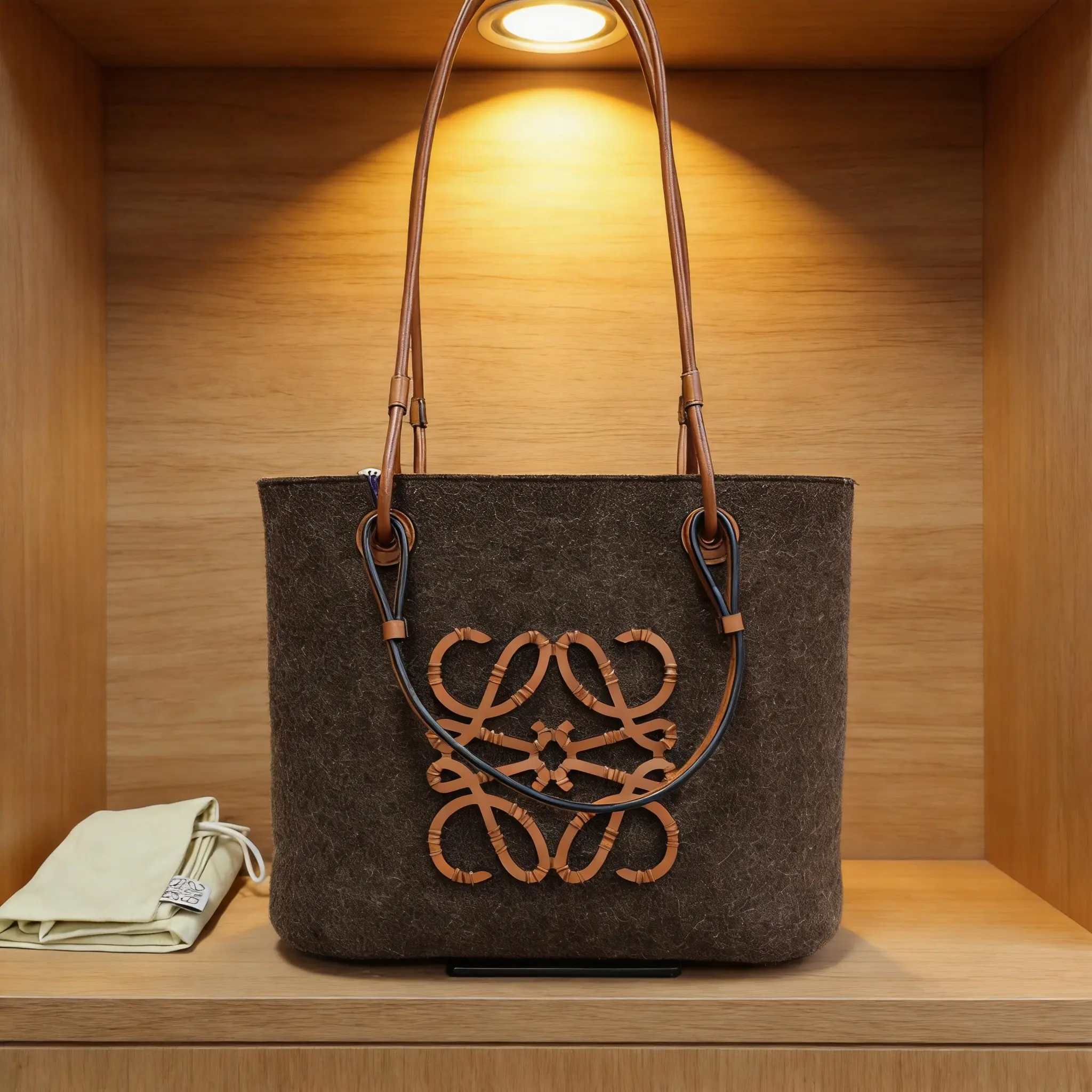 Pre-owned Loewe Leather Shoulder Bag D0624910814