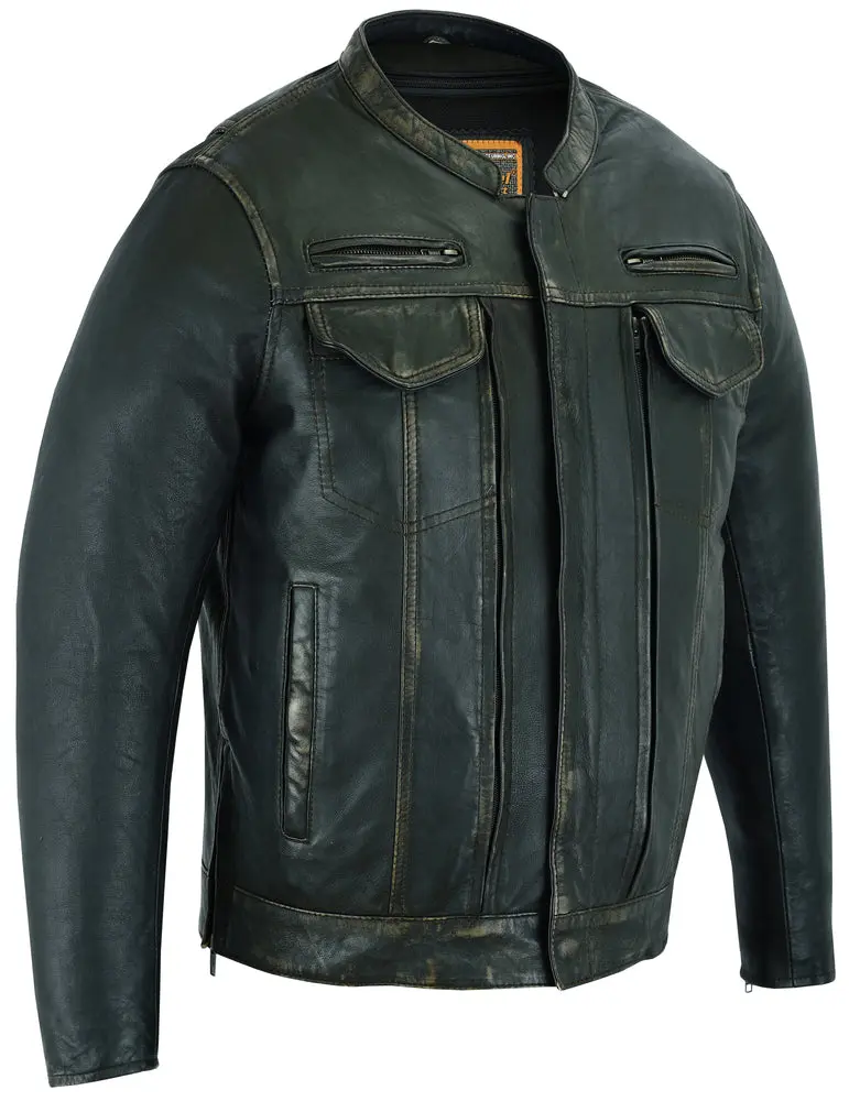 Nitro Pulse Men's Leather Motorcycle Jacket