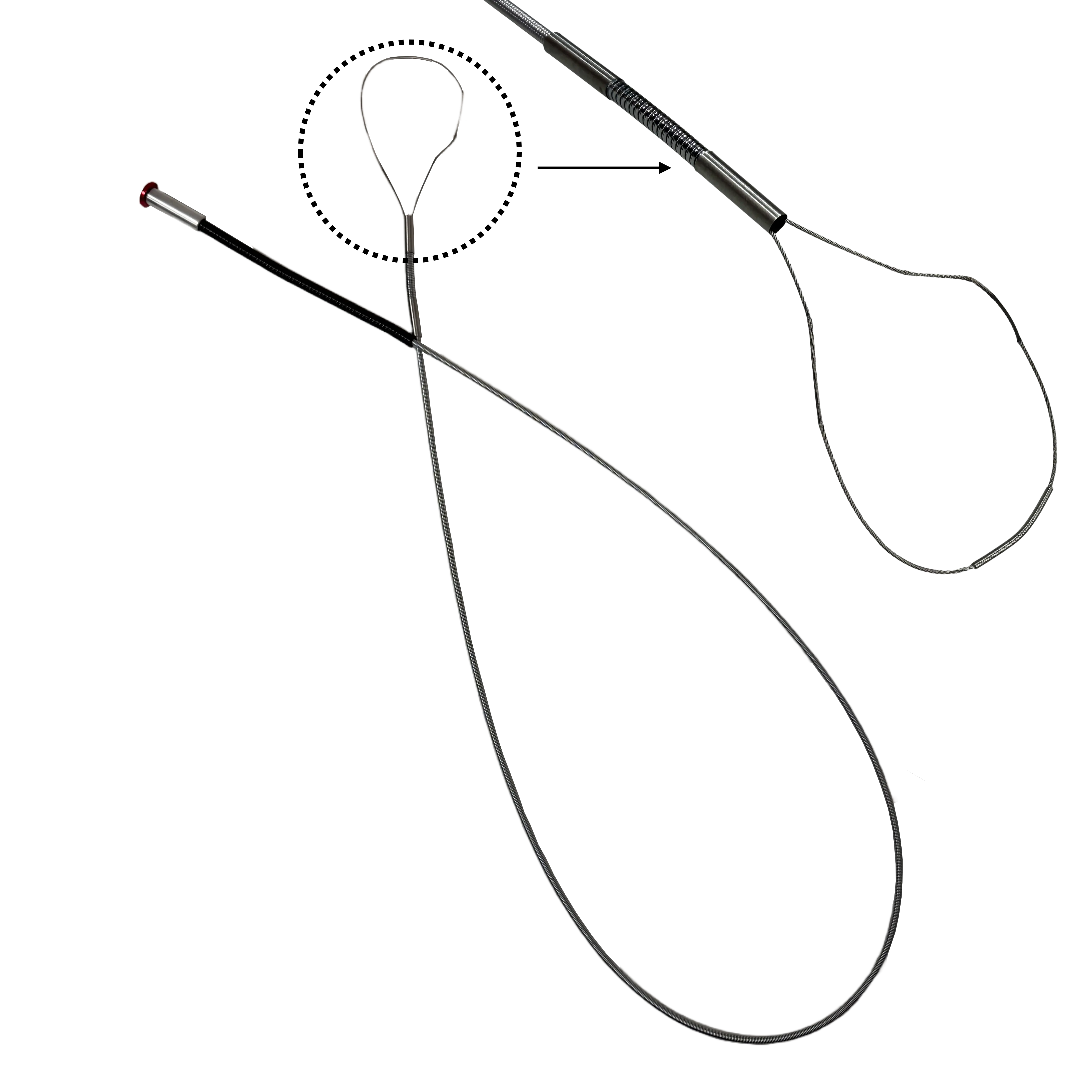 Vividia SN-4110 Slim Snare Retrieval Tool for Mechanics Technician 4.1mm Diameter 1m Long