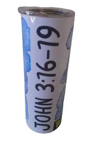 Wisdom Transportation 20 oz John 3:16-19 Insulated Tumbler – Stainless Steel Reusable Cup with Straw | Faith-Inspired Drinkware for Hot & Cold Beverages