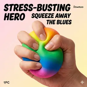 【Dowmoo】Rainbow Stress Relief Ball — Slow-Rising, Soft-Gel Squeeze Toy for Stress Reduction