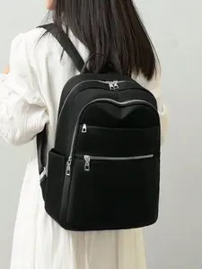 Women's Diamond Pattern Embroidery Backpack - Minimalist, Practical & Multifunctional, Preppy School Essential for Women & Students, Back-to-School Must-Have