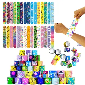60 Animal Rainbow Friendship Heart Clap Rings Set with 30 Unique Designs, Perfect Kid Party Rewards and Gift Exchange