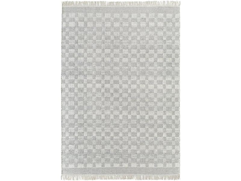 Livabliss MDI2341-576 Handwoven 100% Solid Wool-Face Flat Weave Rectangular Indoor Area Rug, 5 ft x 7 ft 6 in Ivory, Handmade, Moisture-Resistant, Contemporary & Home Decorative, for Living Room & Living Spaces, Contemporary Decorative Rug, Home Decorativ