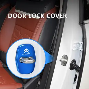 4Pcs Titanium Alloy Car Door Lock Protective Cover For Citroen C4 C3 C5 C6 C1 C2 Celysee Aircross Picasso Cactus Berlingo Saxo Grand