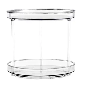 Sorbus 2 Tier Clear Lazy Susan Organizer