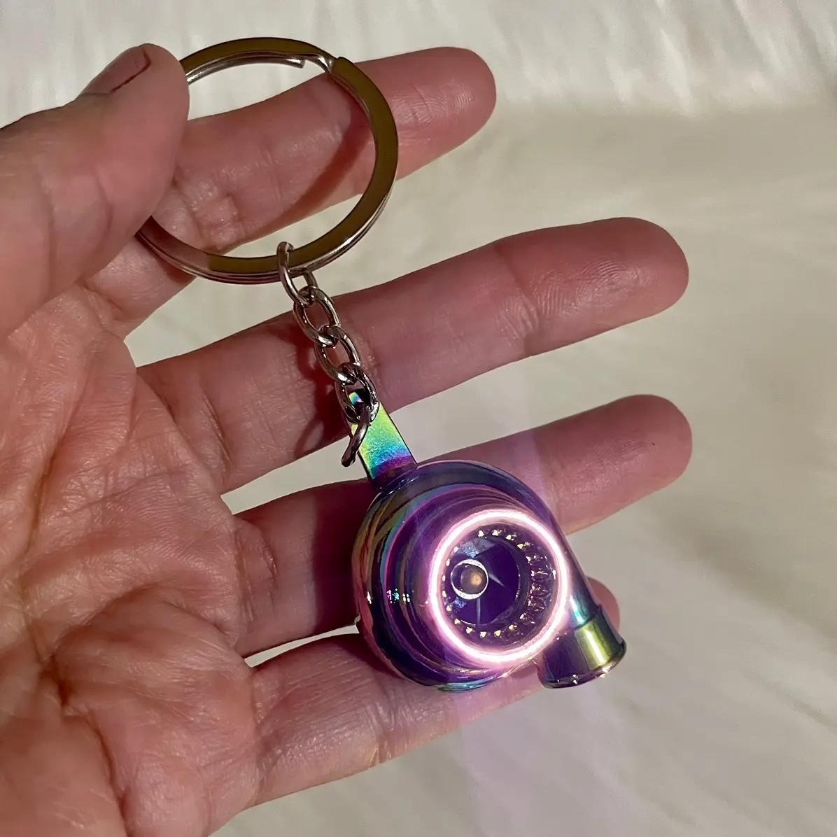 Colorful Turbo Engine Keychain - Perfect for Car Enthusiasts shifter model car accessory