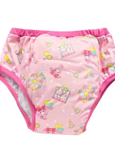 Adult Baby Learning Pants Washable Cloth Diapers Cotton Nappies Disposable Abdl, Fitted Geometric Style All Seasons