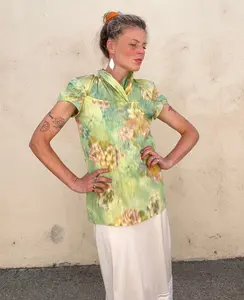 Marni Green Yellow Floral Blurry Blouse