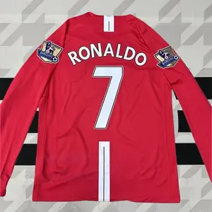 07 08 Long Sleeve Jersey CR7 Ronaldo Red FanHomeVintage Jersey