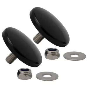 Black Fairing Mirror Hole Plugs for Harley® Street Glide '06-'25