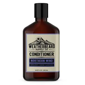 Weatherbeard Supply Co. Northern Wind Beard Conditioner for Men - Bergamot, Cedar, Lavender - Lightweight, Rinse-Out Conditioner