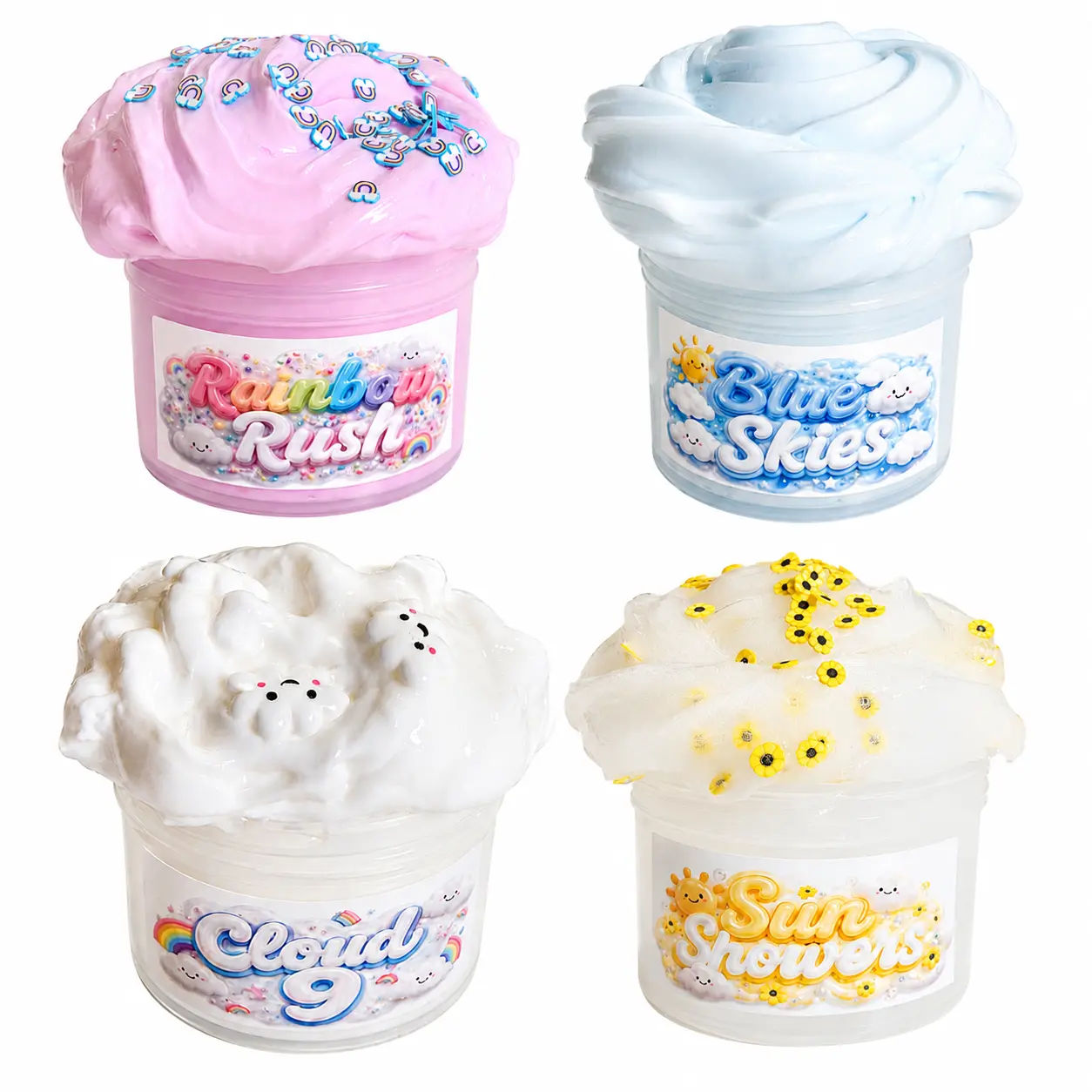 Sky High Slime Collection | Limited Edition 4-Pack (8 oz Each)