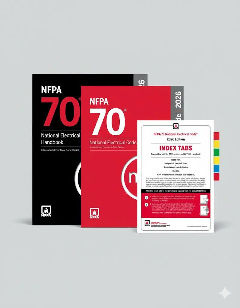 NEC 2026 Handbook + Codebook with Index Tabs for Apprentices and Electricians