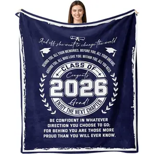 2026 Graduation Gifts for Him Her Class of 2026 Graduation Gift Blanket Throw PHD/College/High School/Masters Degree Graduation Gifts for Women Men