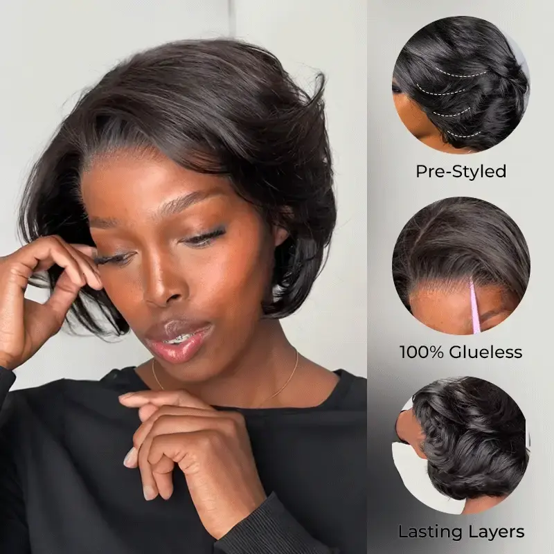 [NEW ARRIVAL] ISEE HAIR Wear Go Blow Out Straight Bob 7x5 HD Lace Glueless Wig Pre-Bleached Tiny Knots Vacation Hair #SummerWins #DealsForYouDays