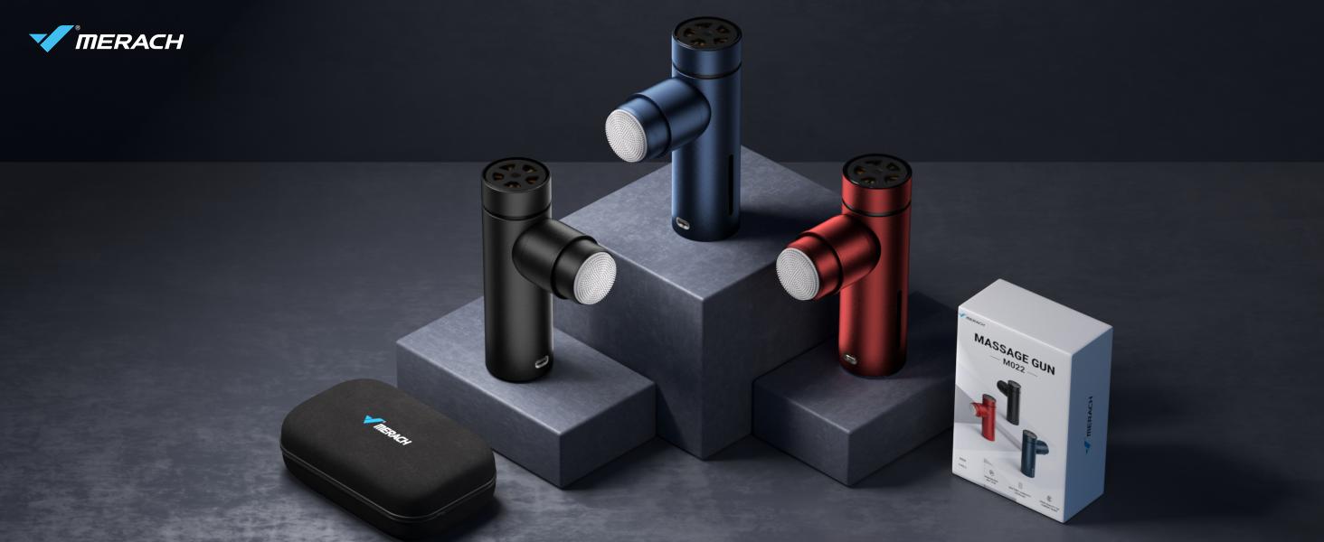 MERACH Portable Handheld Fascia Massage Machine, Body Care Mini Muscle Massager, Ideal for Thoughtful Gifts Brush Adjustable, dealsforyoudays