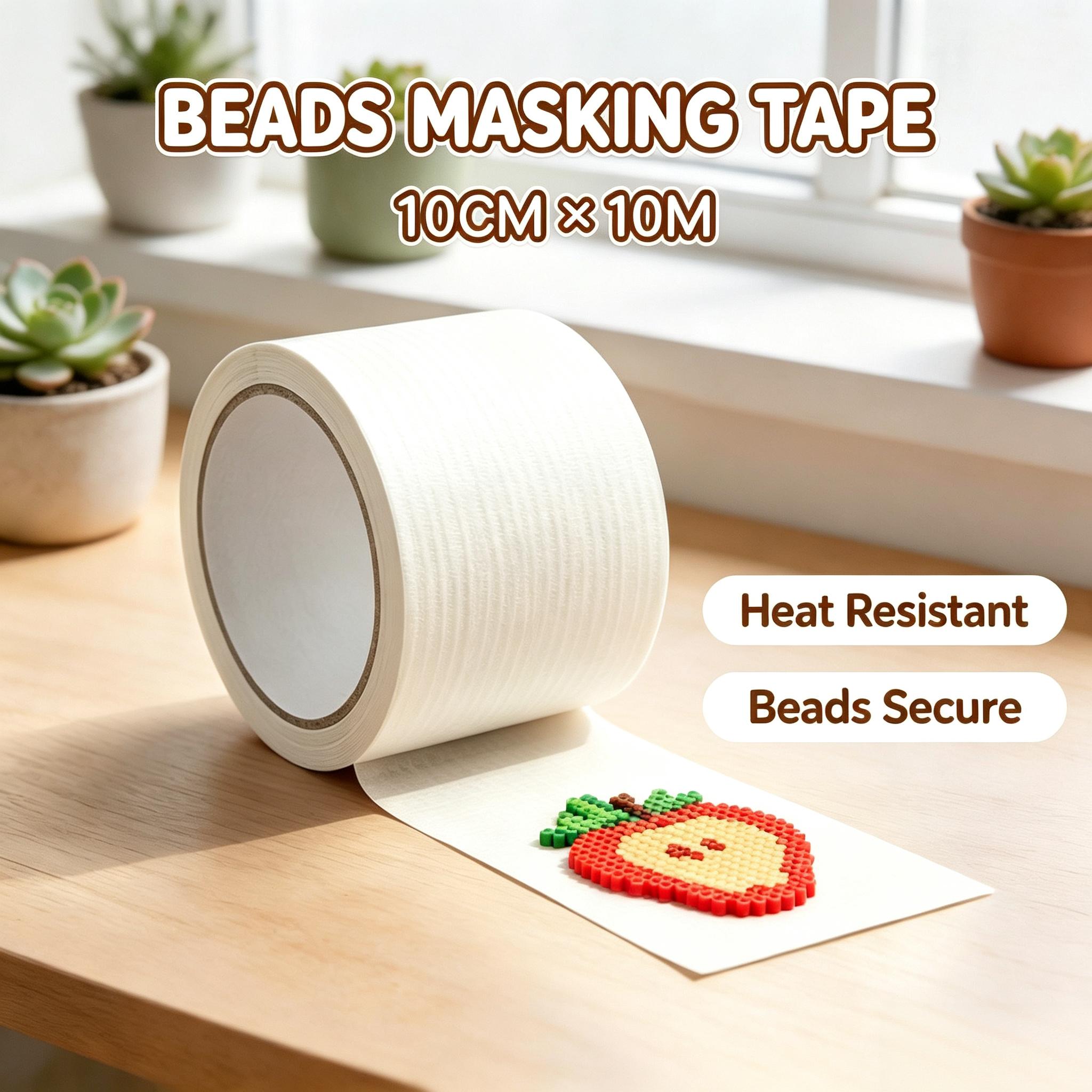 Heat-Resistant Fuse Bead Masking Adhesive Tape Set - Self-Adhesive, No-Residue Craft Tape for Pixel DIY Projects, Self Adhesive Tape