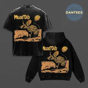 Dune Muad'Dib Desert Mouse Vintage T-Shirt Hoodie, Retro Sci-Fi Arrakis Graphic Tee, Oversized Mineral Wash Streetwear, Paul Atreides Merch, Unisex Aesthetic Harajuku Top, Gift for Sci-Fi Fans