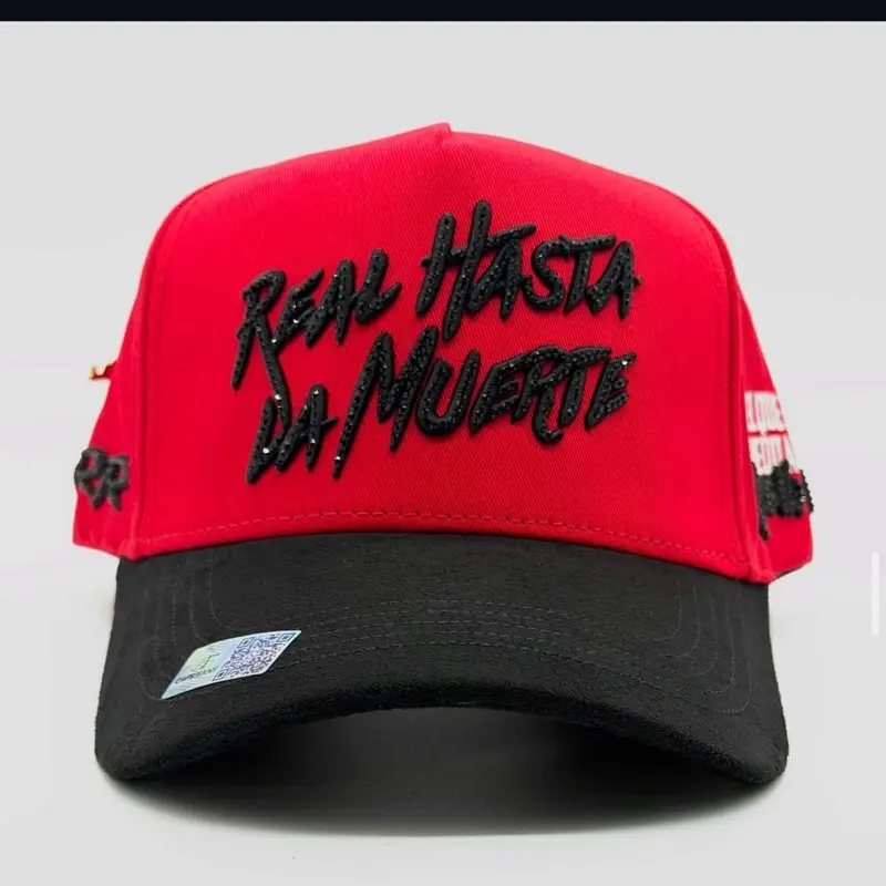 GORRA REAL HASTA LA MUERTE COLOR RED AND BLACK