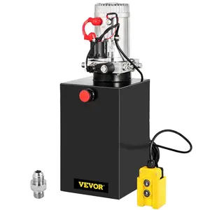 Vevor 20 Quart Hydraulic Pump Single Acting Hydraulic Dump Trailer Pump 3200 PSI Hydraulic Power Unit (12V DC Single Action Powering Unit, SAE #6 Ports): Industrial ScientificVEVOR Super Brand Day
