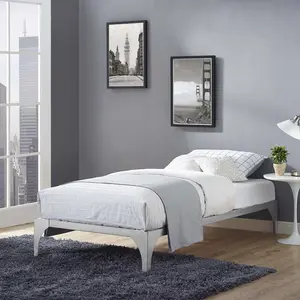 Modway Ollie Twin Bed Frame in Silver