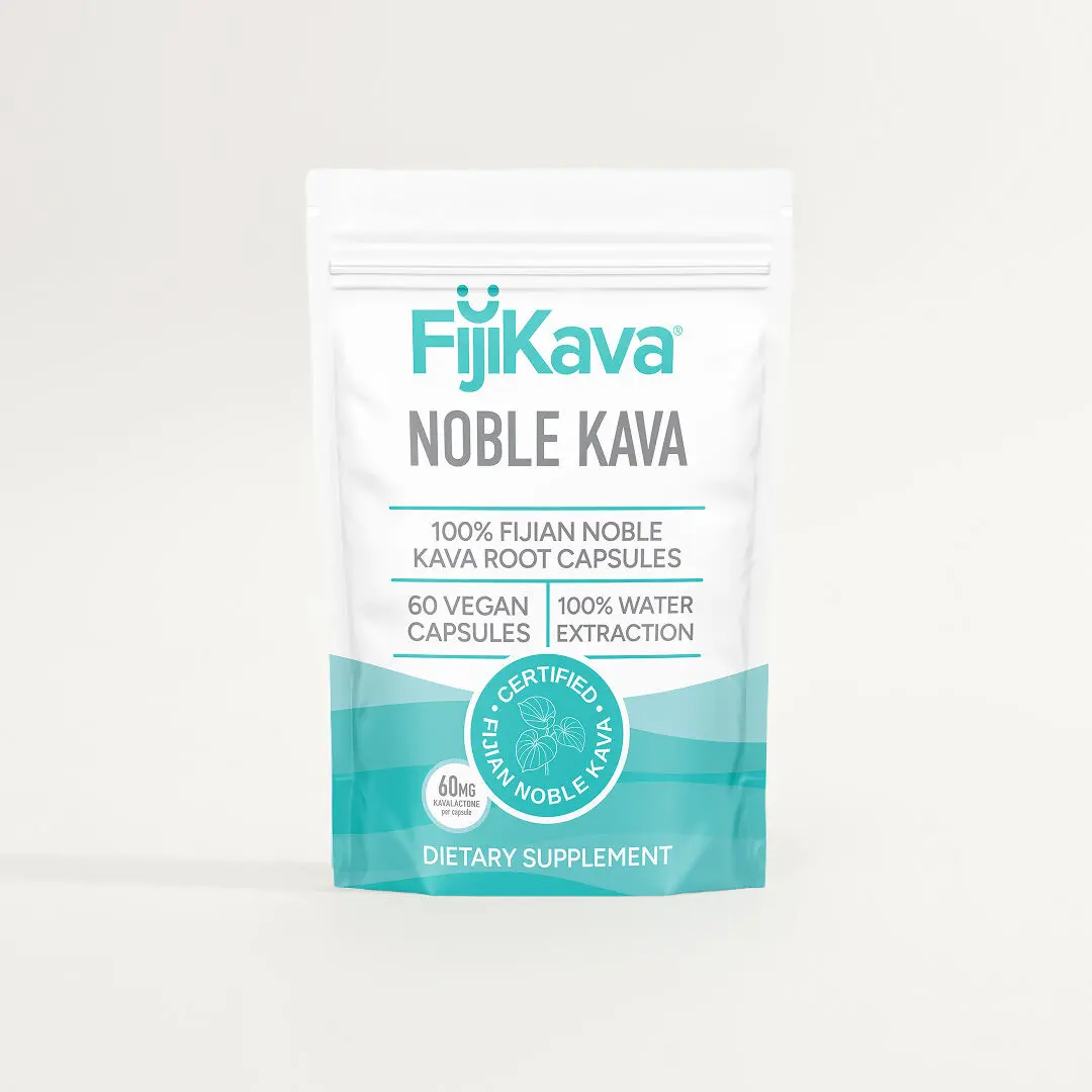 FijiKava 100% Noble Kava Capsules (60-capsules pouch)