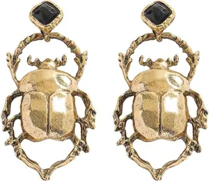 Alloy   Scarab Beetle Earrings for Women,    Dangle Earring,  Statement Woodland   Gifts