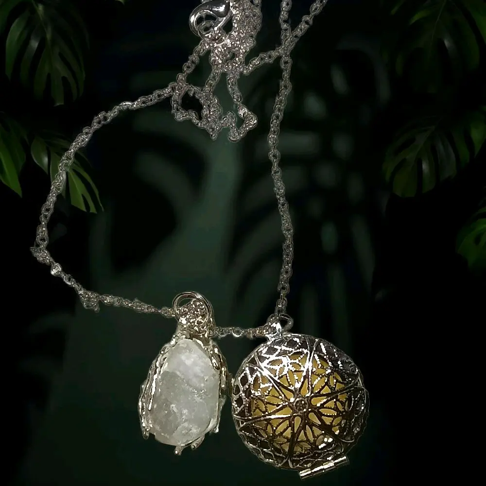 Handmade Celestite Crystal Heaven Stone Pendant Necklace Jewelry